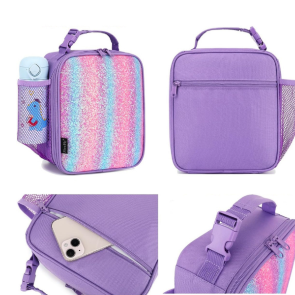 1.5L Oxford Insulated Cooler Lunch Bag w/ Handle for Kids