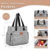 9L Oxford Insulated Cooler Lunch Bag w/ Pockets for Office