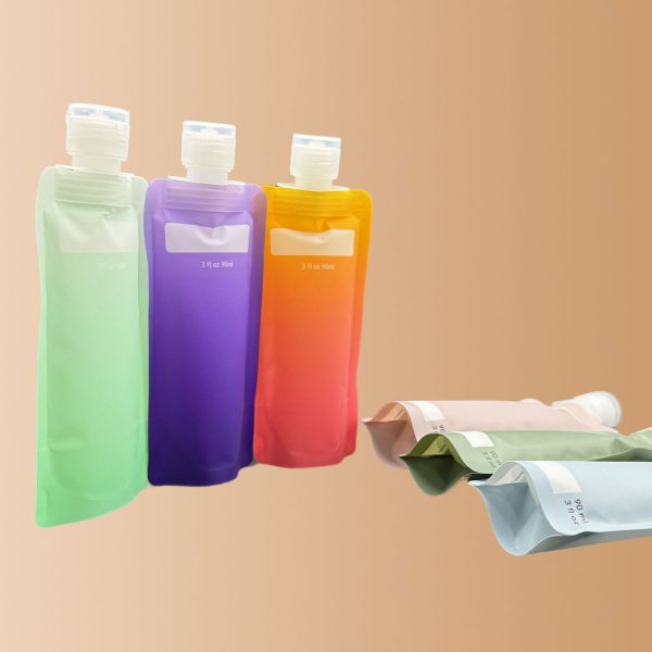 3oz Refillable Squeeze Toiletry Pouch for Travel