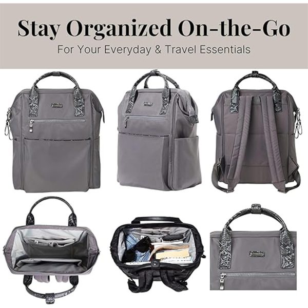 Large Capacity Polyester RFID Laptop Backpack w/ Handle