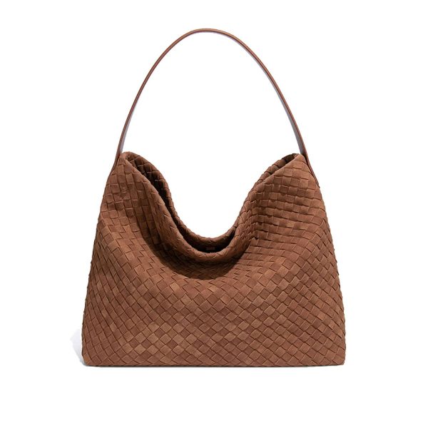 Vintage PU Leather Tote Bag w/ Detachable Strap