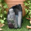 Large-capacity black nylon mesh drawstring storage bag