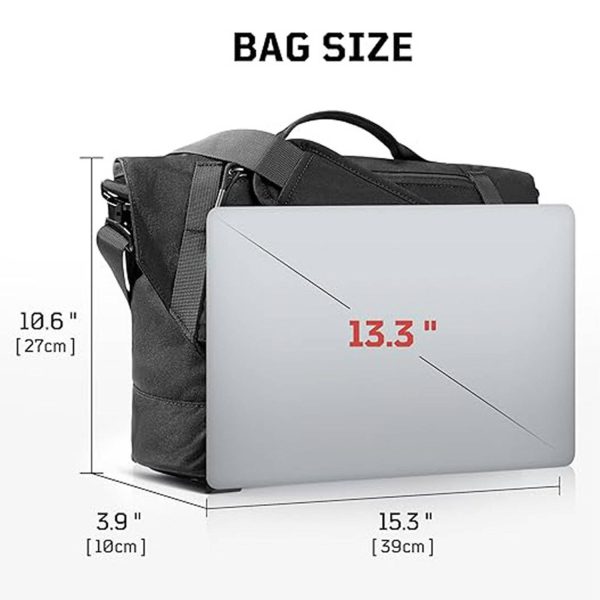 Large Capacity Nylon Messenger Bag w/ Handle for Travel Work