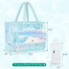 Holographic PVC Waterproof Beach Tote Bag w/ Phone Pouch