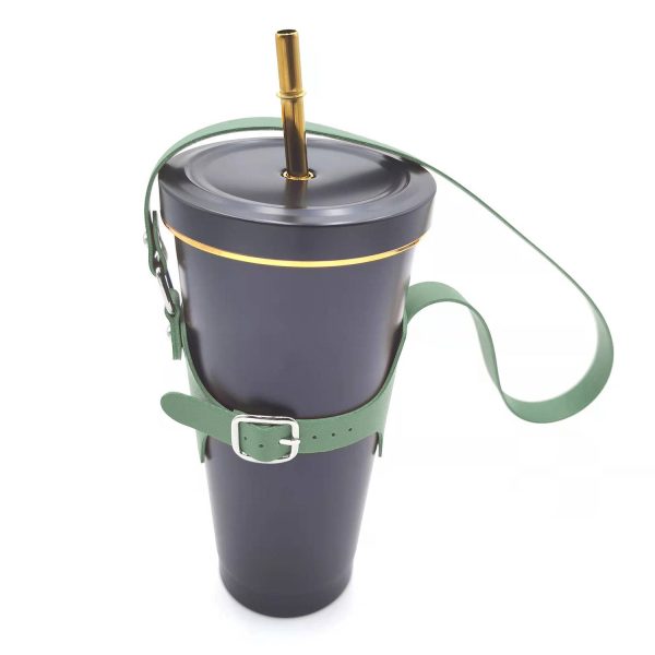 Drink Cup Holder with Adjustable Shoulder Strap
