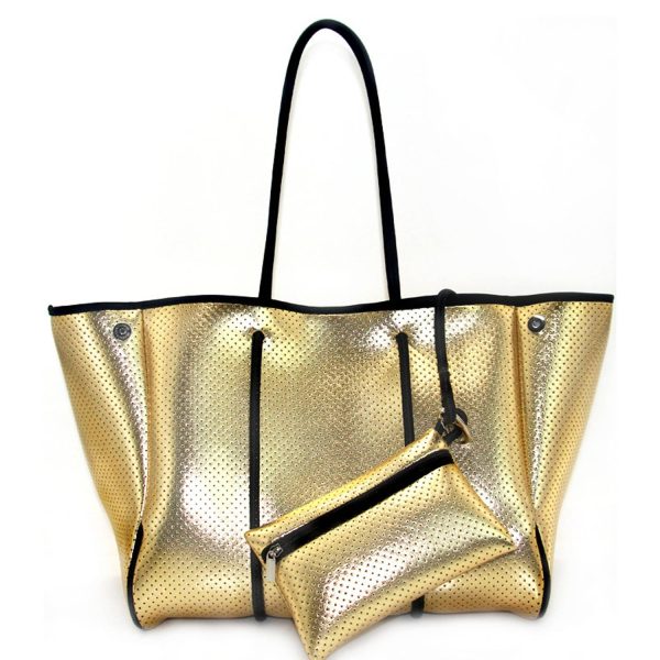 Women's Neoprene Tote Bag w/ Pocket for Beach Travel