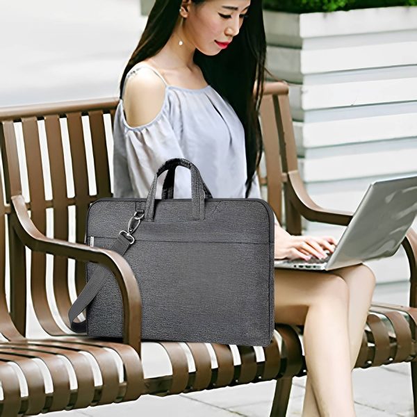 Waterproof Oxford Laptop Shoulder Bag w/ Pockets