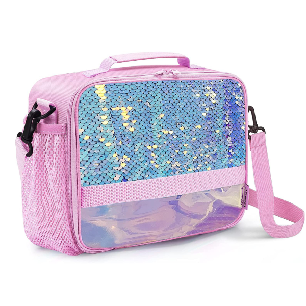 Kids 5L Insulated Polyester Lunch Bag w/ Bottle Holder