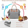 10L Wide Open Nylon Insulated Lunch Cooler Tote Bag w/Handle