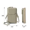 Women RFID PU Leather Crossbody Wallet w/Card Slots