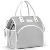 10L Wide Open Nylon Insulated Lunch Cooler Tote Bag w/Handle