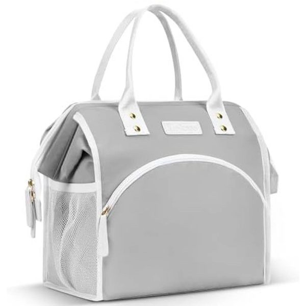 10L Wide Open Nylon Insulated Lunch Cooler Tote Bag w/Handle