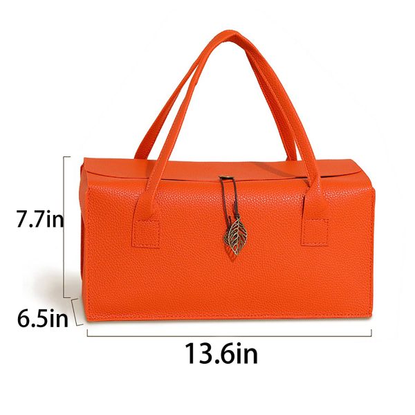PU Leather Wine Gift Tote Bag w/ Pendant