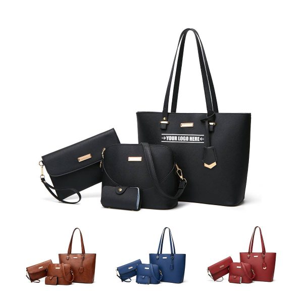 Women'S Handbag, Tote Bag, Purse, 4-Piece Purse