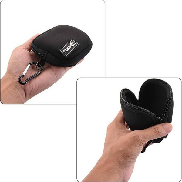 2 Pack Mini Neoprene Travel Pouches w/ Carabiner
