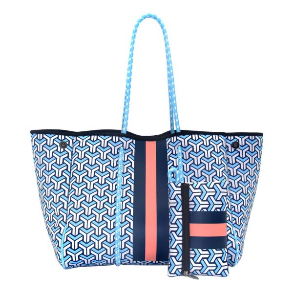 Women's Neoprene Tote Bag w/ Pocket for Beach Travel