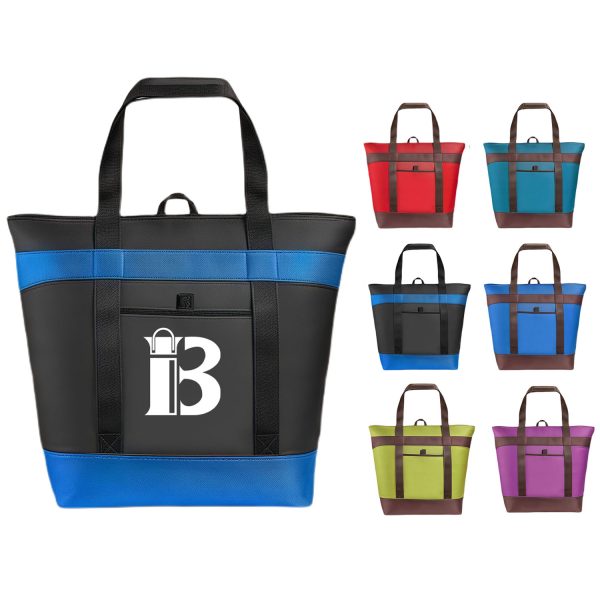 15L Two Tone Oxford Insulated Cooler Tote Bag w/ Handle