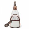 Vintage PU Sling Bag w/ Adjustable Strap