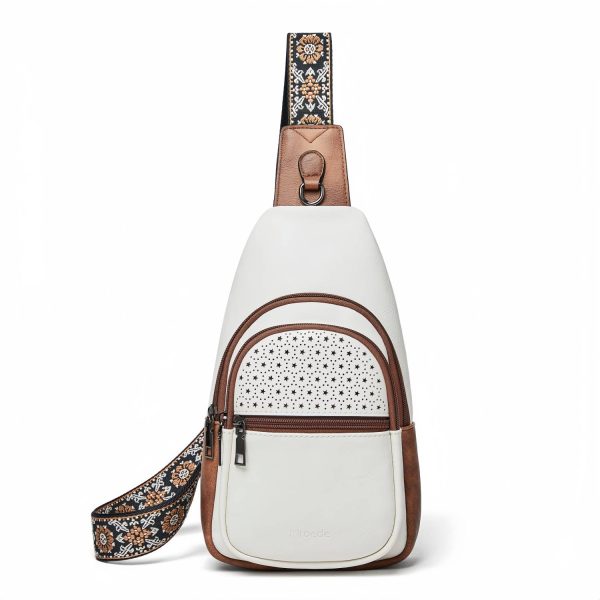 Vintage PU Sling Bag w/ Adjustable Strap