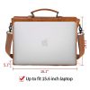 PU Leather Laptop Briefcase Messenger Crossbody Bag