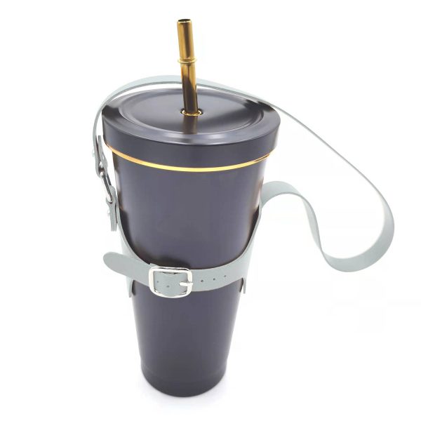 Drink Cup Holder with Adjustable Shoulder Strap
