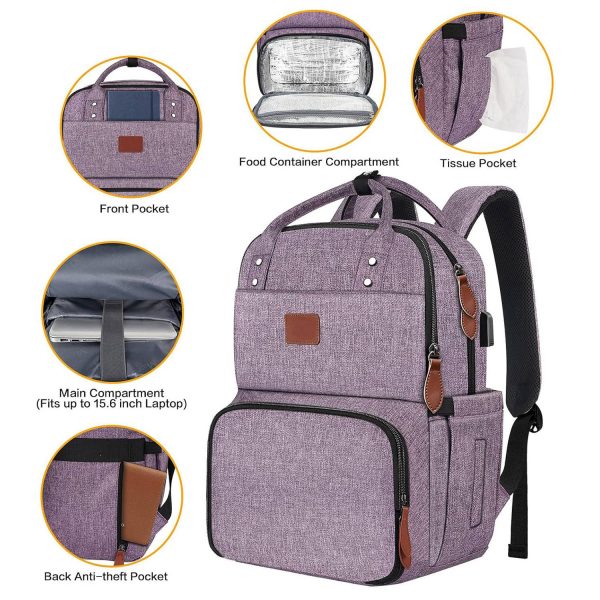 Oxford Laptop Backpack w/ 12 Can Cooler Compartment