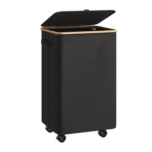 100L Oxford Laundry Basket with Wheels Lid