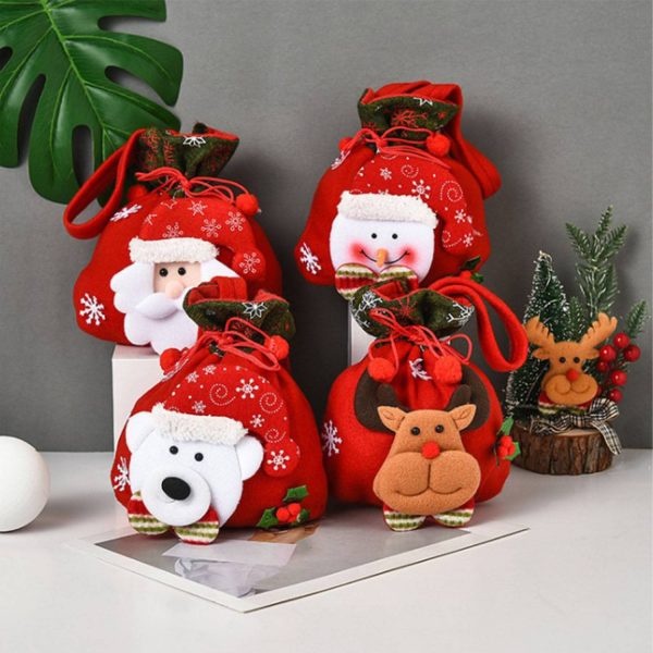 Christmas Drawstring Gift Bags