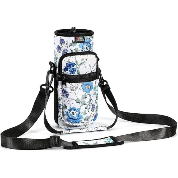 40oz Neoprene Water Bottle Carrier Bag w/ Phone Pocket