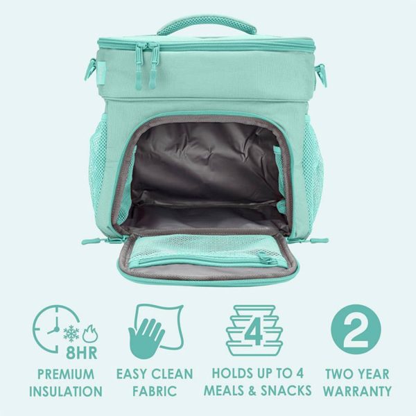 10L Oxford Insulated Lunch Cooler Bag for Picnics w/ Handle