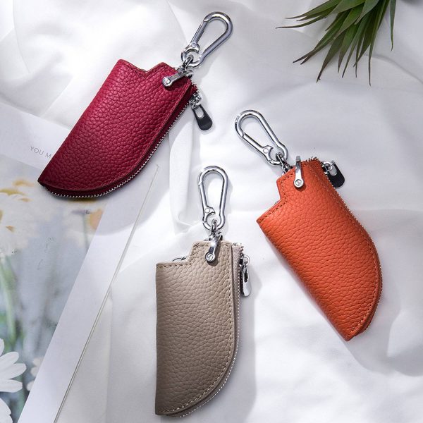 cowhide waist-hanging car key case