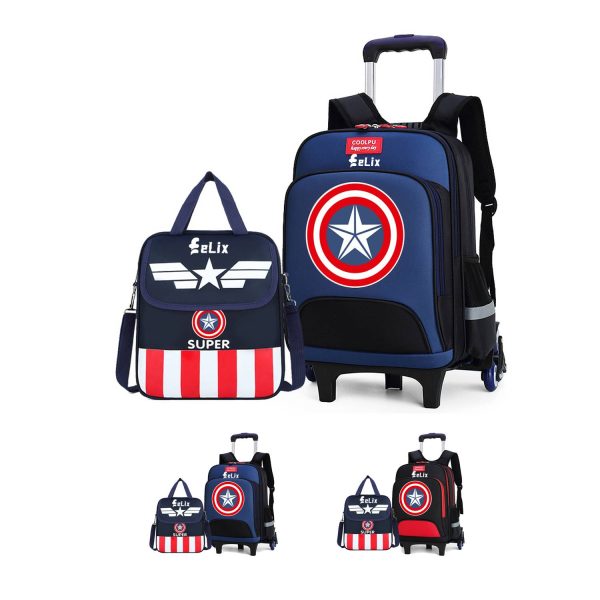 Captain America Rolling Schoolbag