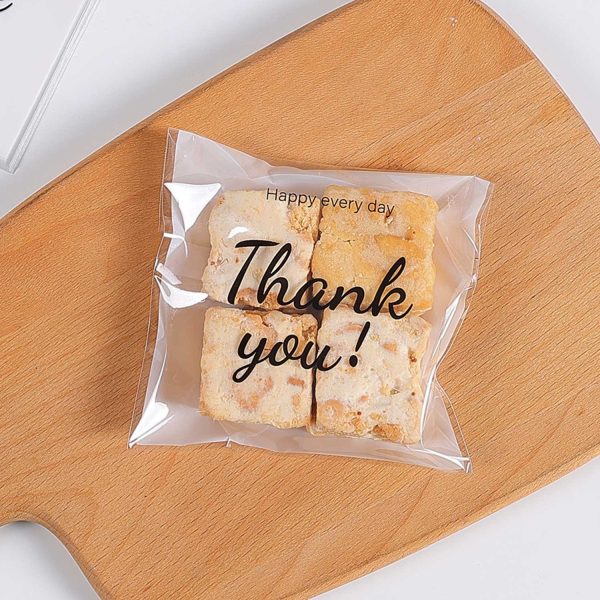 2.75x2.75", 4x4", 5x5" Self-Sealing ‘Thank you’ Bags