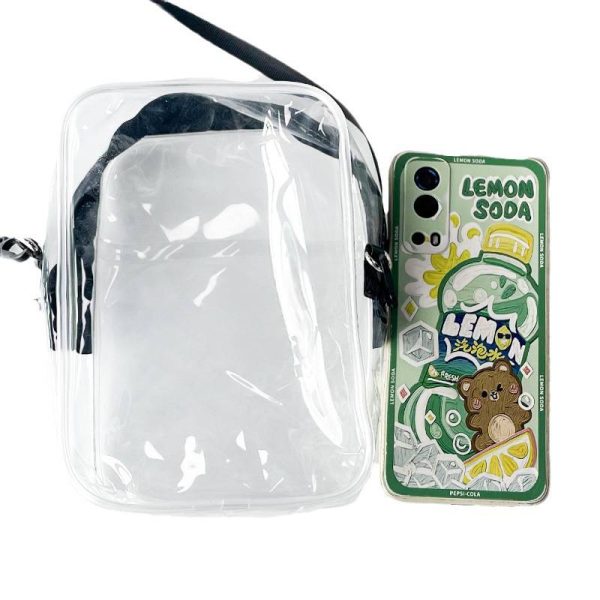 Custom Fashion PVC Transparent Crossbody Phone Bag