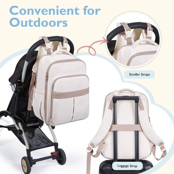 Baby Oxford Diaper Backpack w/ 3 Insulated Pockets