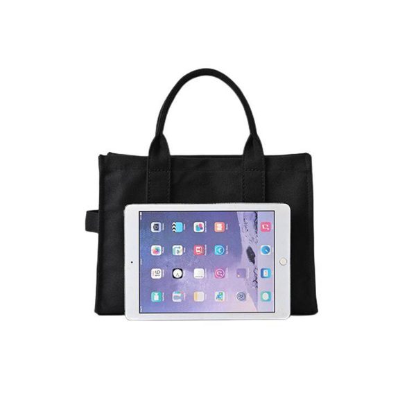 Canvas Tote Bag With Zipper Pocket