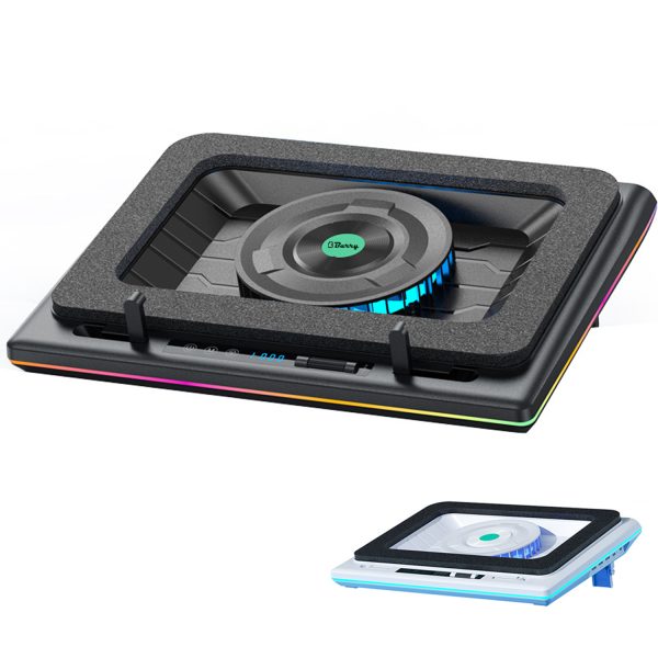 RGB Laptop Cooling Pad with Turbo Fan & Adjustable Stand