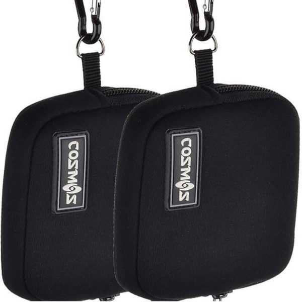 2 Pack Mini Neoprene Travel Pouches w/ Carabiner