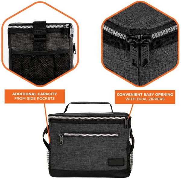 8L Leakproof Oxford Insulated Lunch Cooler Bag w/ Pocket