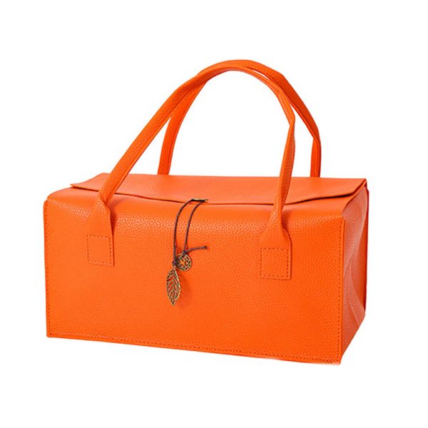 PU Leather Wine Gift Tote Bag w/ Pendant