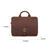Leather Briefcase for Men Computer Bag Laptop Waterproof