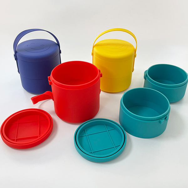 Silicone Double-Layer Insulated Lunch Box