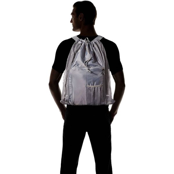 Breathable Mesh Polyester Drawstring Backpack for Sports