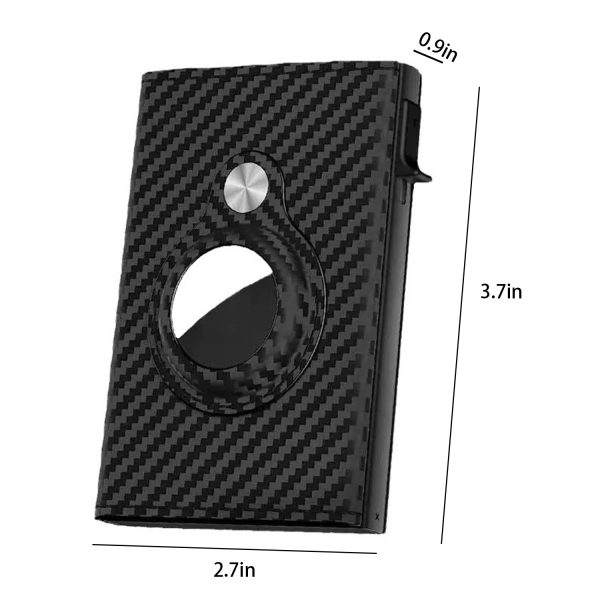 Carbon Fiber RFID Blocking Trifold Wallet w/ Tracker Slot