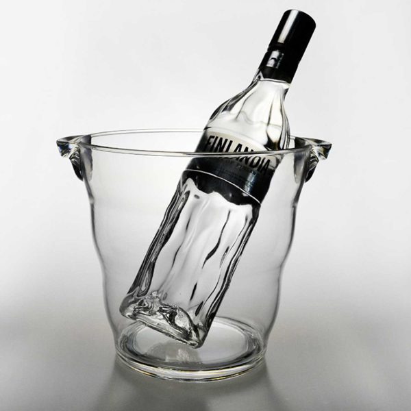 Double-Handle Wine/Champagne Cooler PS Plastic Ice Bucket
