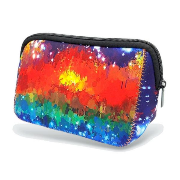 Waterproof Nylon Cosmetic Bag w/ Zipper