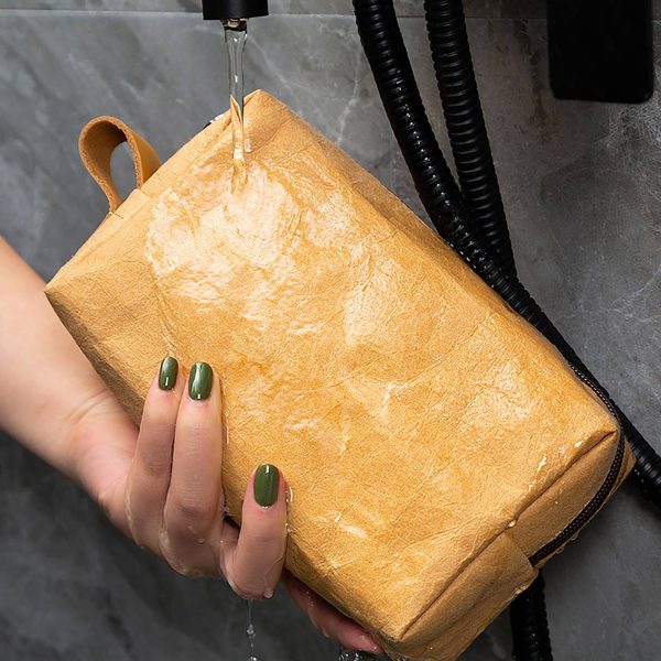 Eco Friendly Washable Paper Travel Toiletry Bag
