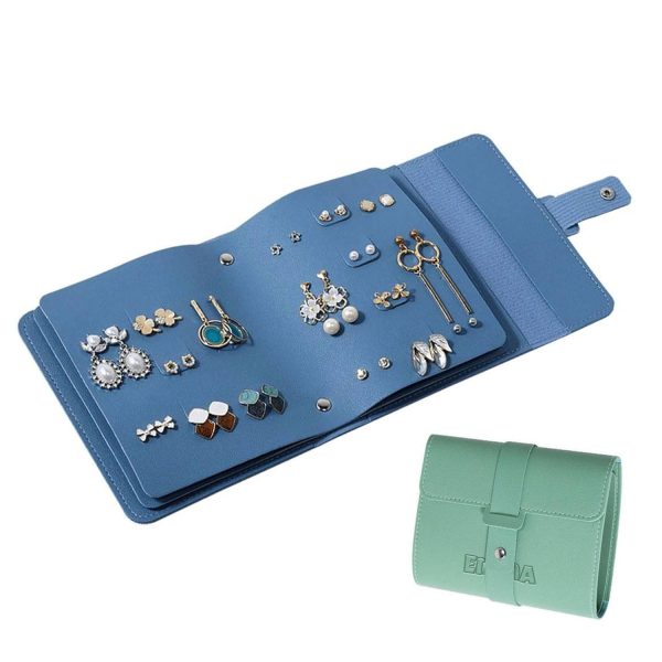 PU leather Jewelry Storage Roll Bag Necklace Holder