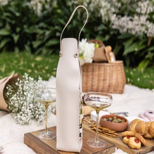 Pu Leather Wine Bottle Carrier Gift Bag