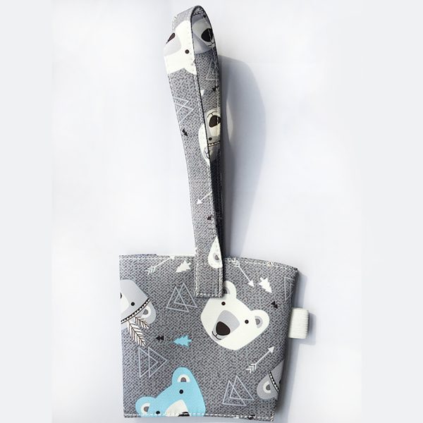 Drink Cup Sleeve Handle Carry Strap with Integrated Straw